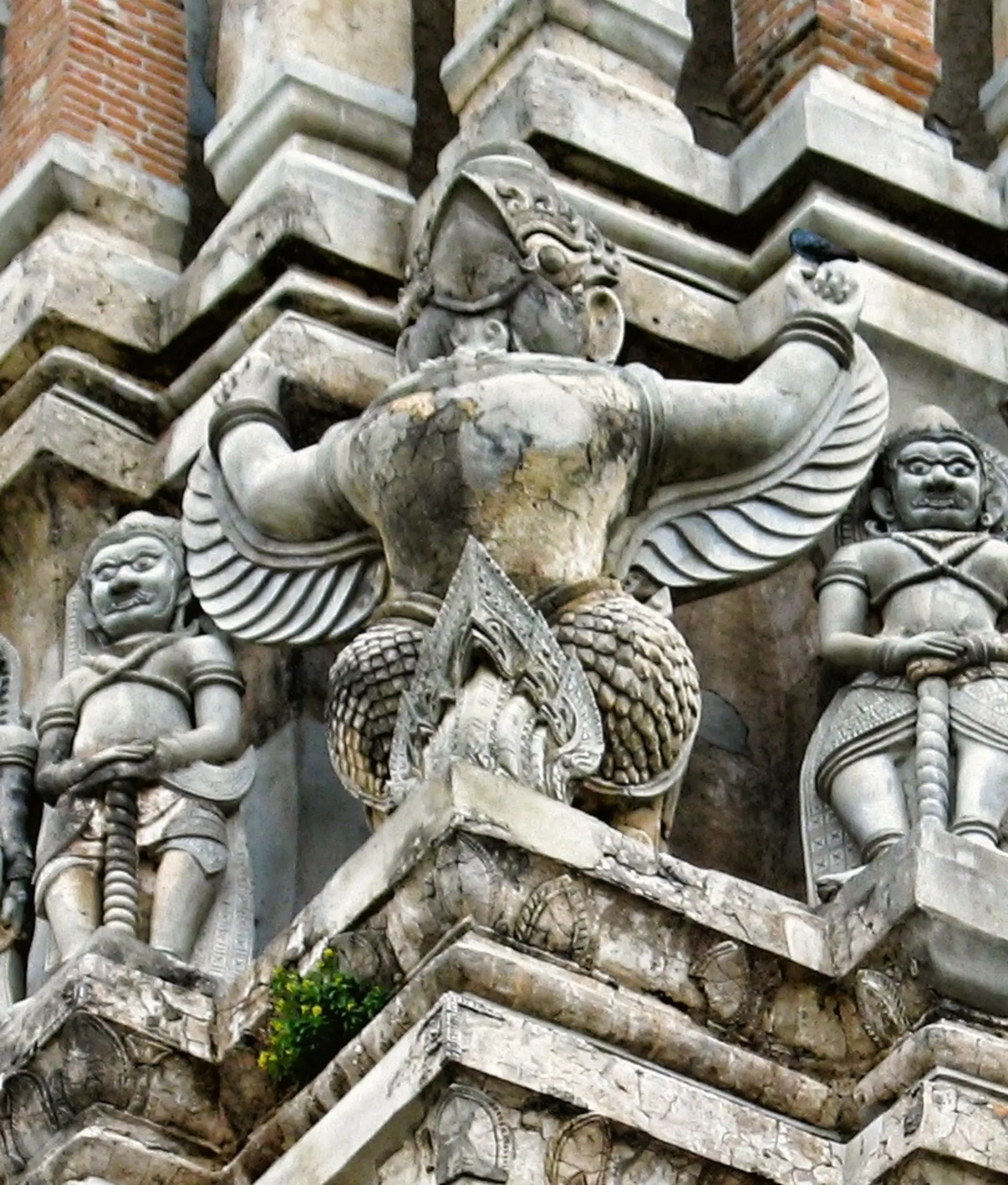 Wat Ratchaburana's restored central prang with steep stairs